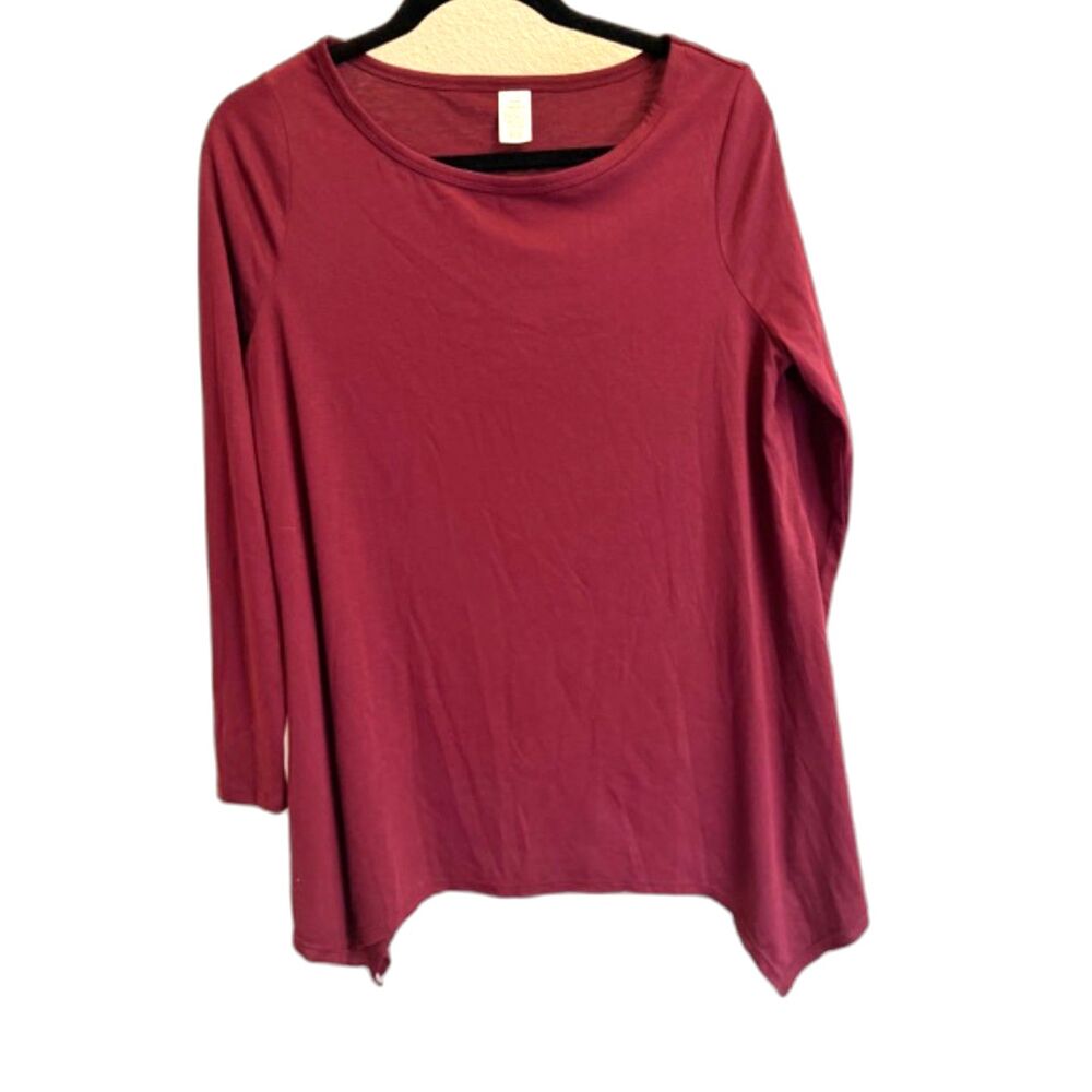 West Loop Sharkbite Asymmetrical Tunic Top Size M  High Low Shirt